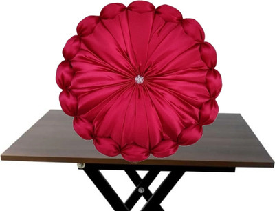GTX GTX Cushion Handmade & Decorative Cushions for Living Room Bed,Sofa,Seating Area Microfibre Solid Floor Cushion Pack of 1(Red)