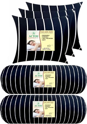 ACTOS Microfibre Geometric Bolster Pack of 5(Black)