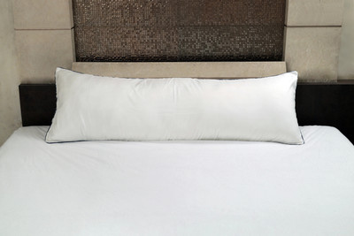 Hoolloomooloo Polyester Fibre Sleeping Pillow Pack of 1 Solid Pregnancy Body Pillow 18x54 – Long Conjugated Pillow for Sleeping Support(White)