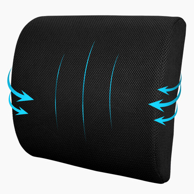 Twinkido Memory Foam Solid Cushion Pack of 1(Black)