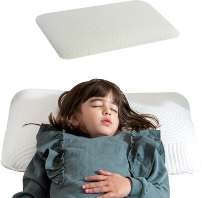 Wakeup India Memory Foam Solid Sleeping Pillow Pack of 1(White, Light Green)
