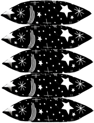 vraanc Polyester Fibre Sleeping Pillow Pack of 5 Solid, Floral Luxury(Black)