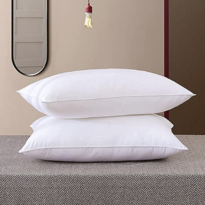HENEX Microfibre Solid Sleeping Pillow Pack of 1(White13)