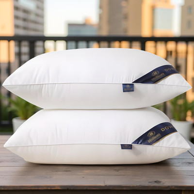 CIEZAR Microfibre Solid Sleeping Pillow Pack of 2(White)