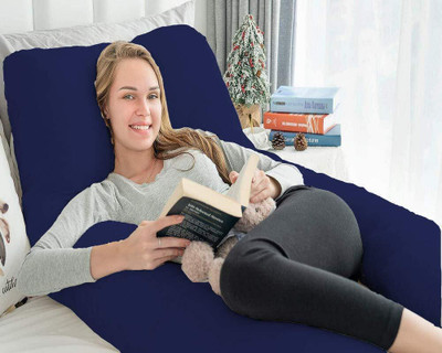 ag pro comfort Polyester Fibre Pregnancy Pillow Pack of 1 Solid J-Shape Microfibre Solid Pregnancy Pillow/Maternity Pillow for Women(Grey)