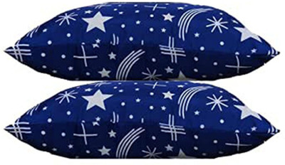 PALVIT Microfibre Abstract Sleeping Pillow Pack of 2(BLUE STAR)