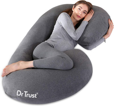 Dr Trust USA Bed Wedge with Headrest-354 3Pcs Adjustable Back Rest Cushion Support Memory Foam Solid Body Pillow Pack of 1(Grey)