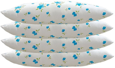 SANJU BROTHER Microfibre Floral Sleeping Pillow Pack of 4(Blue)