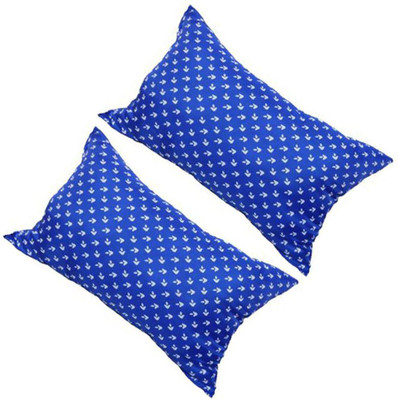 brightjex Microfibre Solid Sleeping Pillow Pack of 2(Blue)