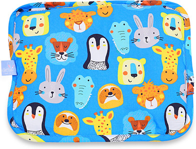 THE LITTLE BUNNY HOP IN STYLE Soft & Supportive Head Shaping Mustard Seeds Toons & Characters Baby Pillow Pack of 1(Blue)