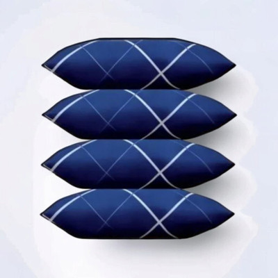 fulffystyl Microfibre Sleeping Pillow Pack of 4 Floral luxury(Blue)