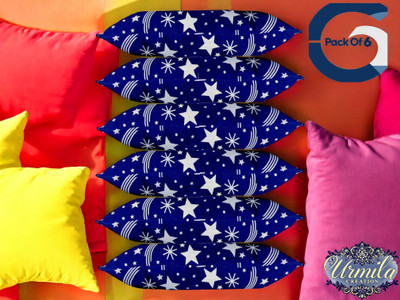 Urmila Creation Polyester Fibre Sleeping Pillow Pack of 6 Abstract Luxury(Blue)