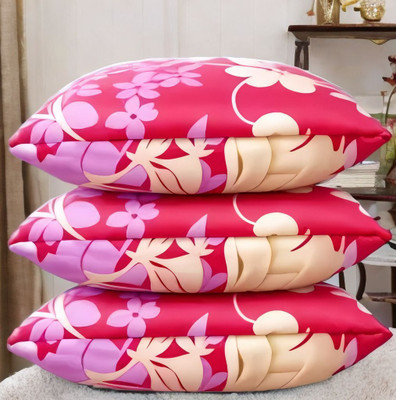 Urmila Creation Microfibre Sleeping Pillow Pack of 3 Solid LUXURY(Pink)