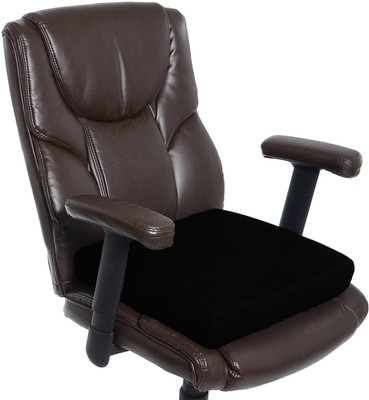 Soo Jaoo Chair Pad Foam Solid Chair Pad Pack of 1(Black)