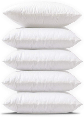 Anand Creative Store Polyester Fibre Cushion Pack of 5 Solid(White)