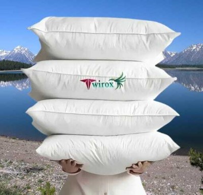 Rolling Animal Polyester Fibre Abstract Baby Pillow Pack of 4(White)