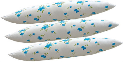 SANJU BROTHER Luxury Microfibre Floral Sleeping Pillow Pack of 3(Blue)