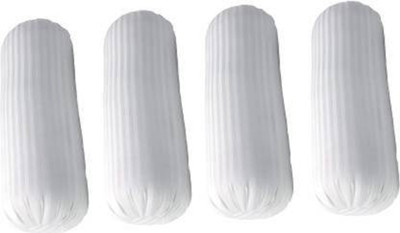 Navi collection Microfibre Bolster Pack of 4 Solid(White)