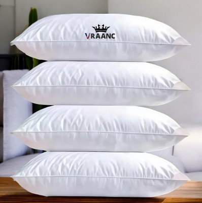 vraanc Luxury Polyester Fibre Abstract Sleeping Pillow Pack of 4(White)