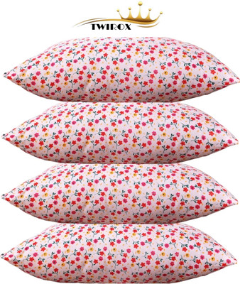 TWIROX LUXURY Polyester Fibre Floral Sleeping Pillow Pack of 4(Multicolor)