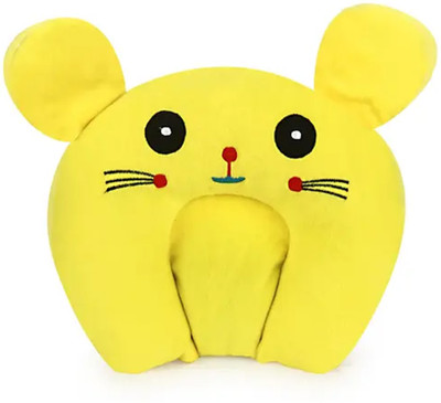 Momease Polyester Fibre, Mustard Seeds Toons & Characters Baby Pillow Pack of 1(Yellow)