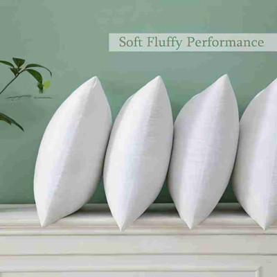CATHROL Cotton Sleeping Pillow Pack of 4 Solid 004(White)