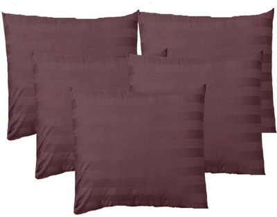 JDX Ultra Soft Polyester Fibre Stripes Cushion Pack of 5(Brown)