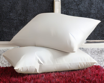 EIRINI LUXURY Microfibre Solid Sleeping Pillow Pack of 2(White)