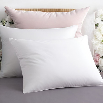 Cozy Palace Microfibre Solid Sleeping Pillow Pack of 2(White)