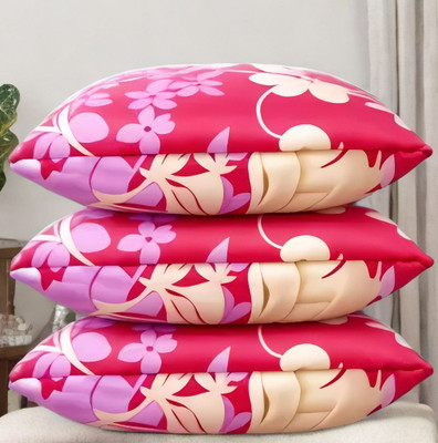 Urmila Creation Microfibre Sleeping Pillow Pack of 3 Solid LUXURY(Pink)