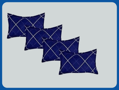 Urmila Creation Cotton Sleeping Pillow Pack of 4 Abstract(Blue)