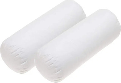 Urmila Creation Round Microfibre Solid Bolster Pack of 2(White)