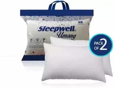 Sleepwell Sleepwell Pillow Set|| Comfort and Support Microfibre Solid Sleeping Pillow Pack of 2(White)