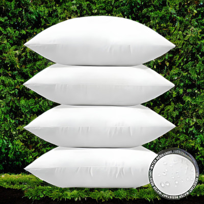 GUNVAR INDIA PRIVATE LIMITED LUXURY Polyester Fibre Solid Sleeping Pillow Pack of 4(White)