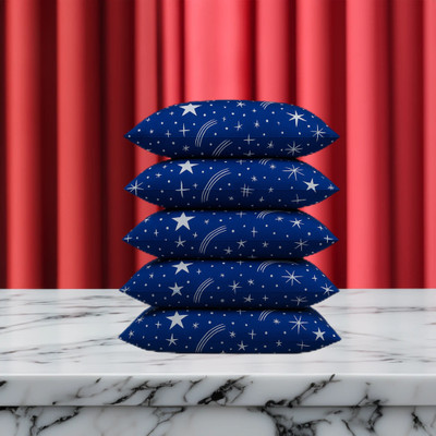 CATHROL Polyester Fibre Sleeping Pillow Pack of 5 Abstract 5 Pillows(Blue)