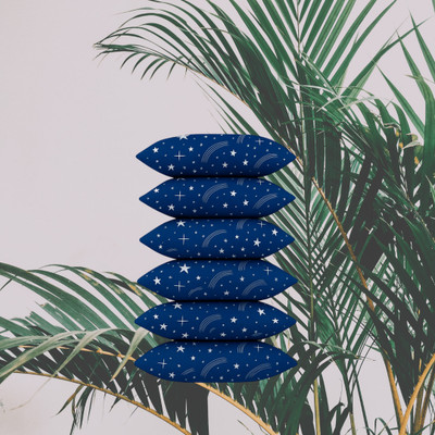 CATHROL Polyester Fibre Sleeping Pillow Pack of 6 Abstract 6 Pillows(Blue)