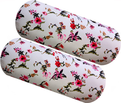 Changers Microfibre Floral Bolster Pack of 2(White)