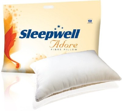 Sleepwell Pillow Set || Comfort And Support Pillow Microfibre Solid Sleeping Pillow Pack of 1(White)