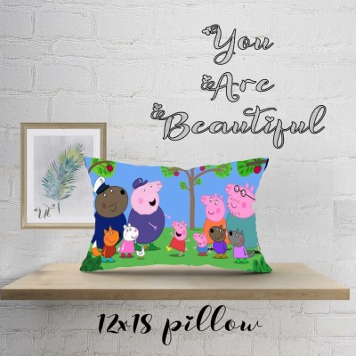 BLENZZA DECO Fiber Filled Microfibre Toons & Characters Baby Pillow Pack of 1(Pig Green)