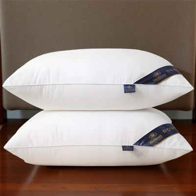 CIEZAR Microfibre Sleeping Pillow Pack of 2 Solid(White)