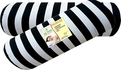 ACTOS Microfibre Geometric Bolster Pack of 2(Black)