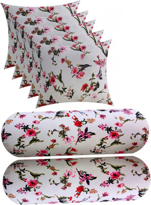 ACTOS Microfibre Cushion Pack of 7 Floral(White)
