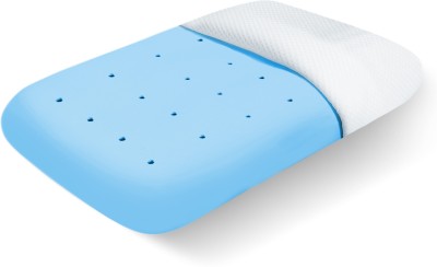 Sleepsia Ventilated Cooling Gel Orthopedic Bed Pillow for Sleeping - Neck Pain Relief Memory Foam Solid Sleeping Pillow Pack of 1(White)