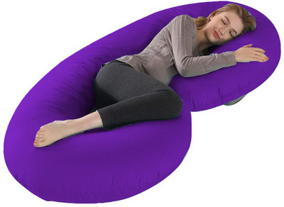 Mom's Moon Microfibre Solid Pregnancy Pillow Pack of 1(Purple)