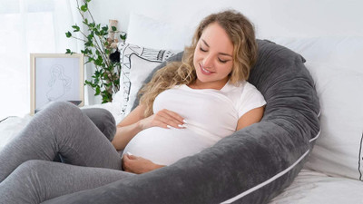 Mojo Microfibre Solid Pregnancy Pillow Pack of 1(Grey)