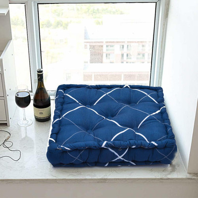 Flipkart SmartBuy Microfibre Geometric Chair Pad Pack of 1(Blue)