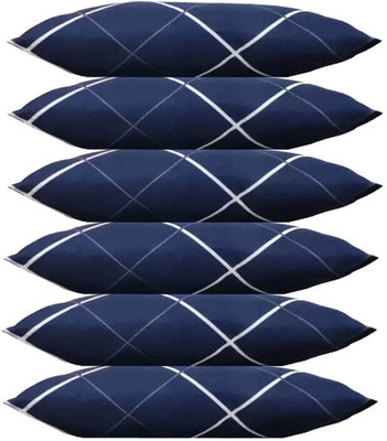 PALVIT Microfibre Abstract Sleeping Pillow Pack of 6(Blue)