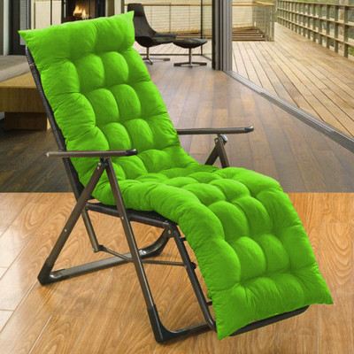 EVOL Microfibre Solid Chair Pad Pack of 1(Green)