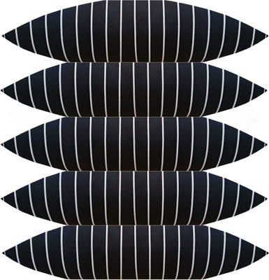ACTOS Microfibre Stripes Sleeping Pillow Pack of 5(Black)