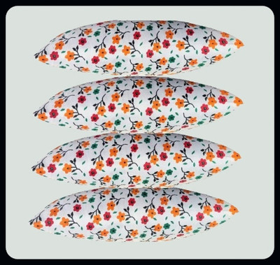 JAYOG ENTERPRISE Microfibre Floral Sleeping Pillow Pack of 4(Multicolor)